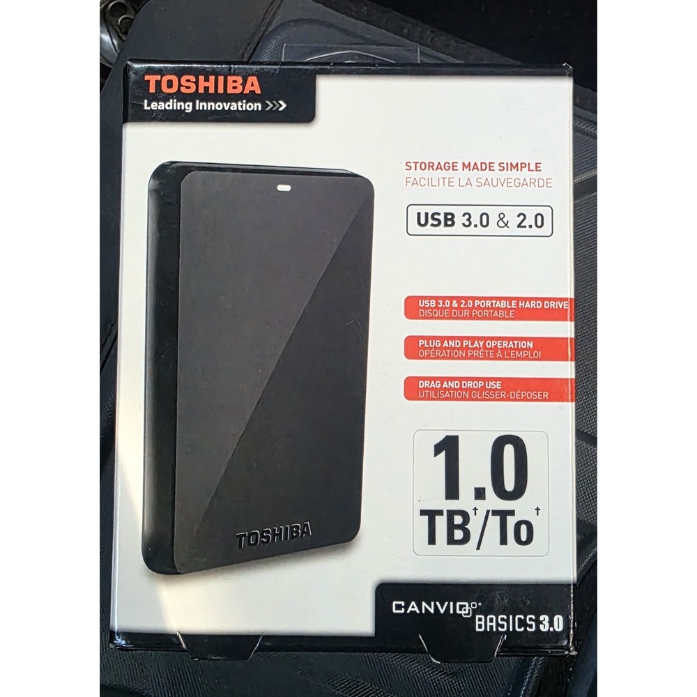 Toshiba Canvio Basics 3.0 1TB Portable External Hard Drive USB 3.0 HDTB110XK3BA